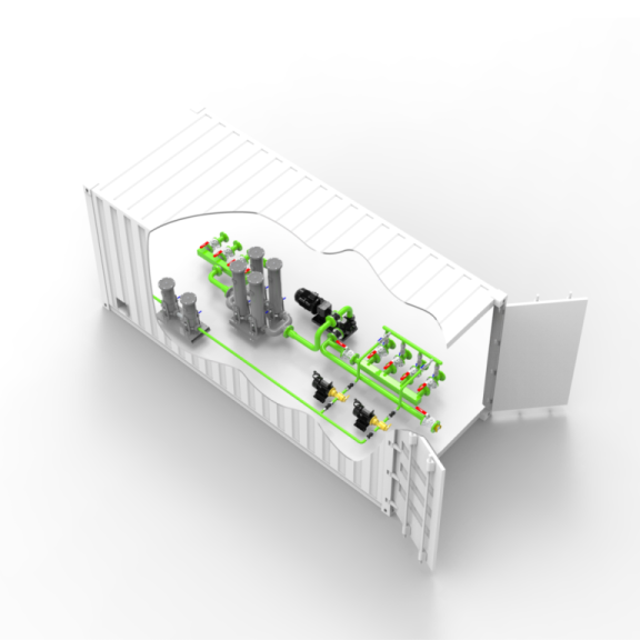 Filtrationsystem mit 20’ Container 